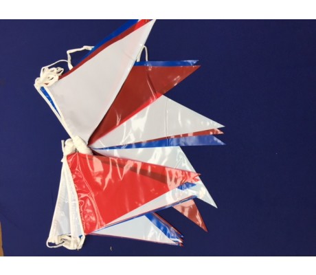 Streamer : 10m line with 24 12"x8" pvc pennants to a line