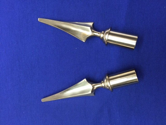 Brass spearpoint finial